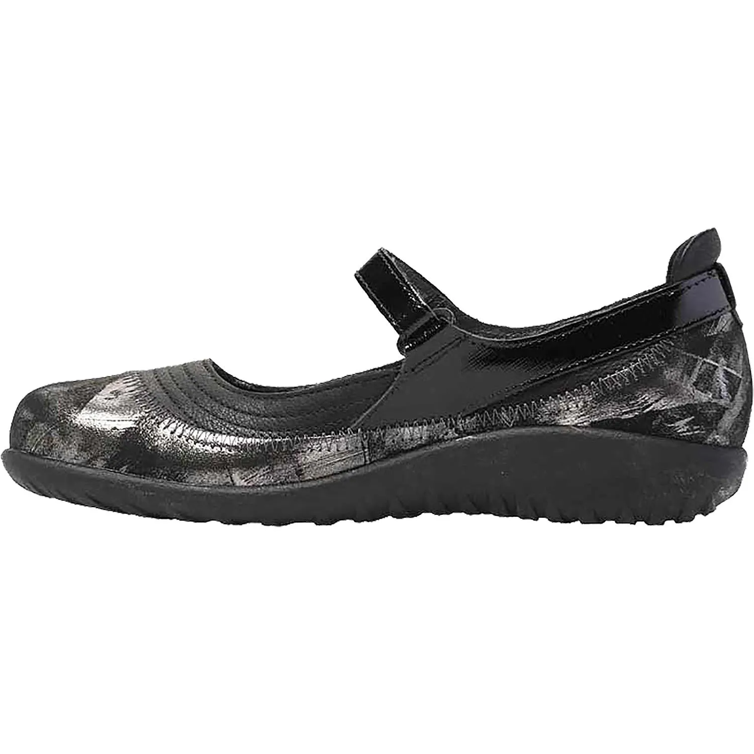 Women's Naot Kirei Soft Black/Metallic Onyx/Black Luster Leather