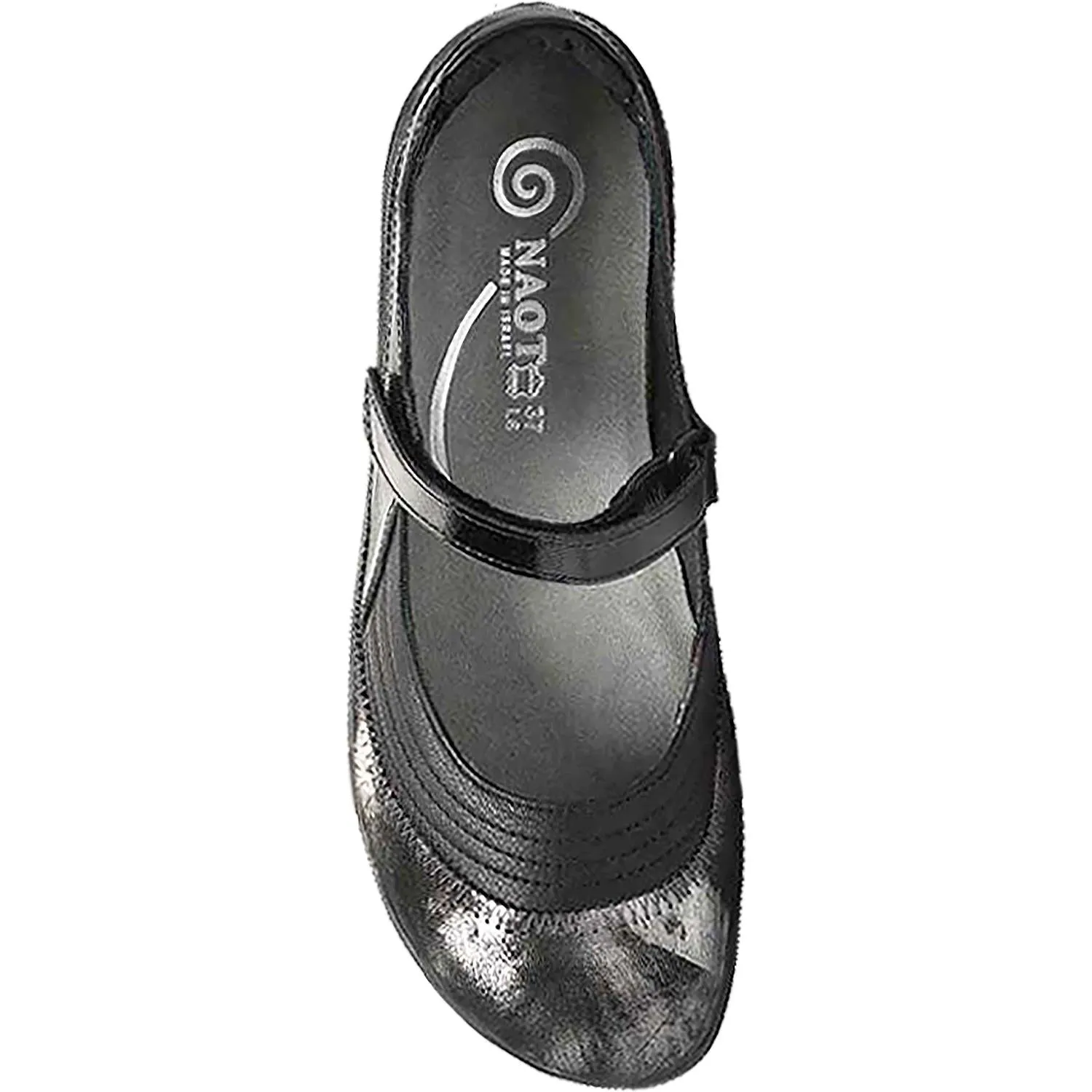 Women's Naot Kirei Soft Black/Metallic Onyx/Black Luster Leather