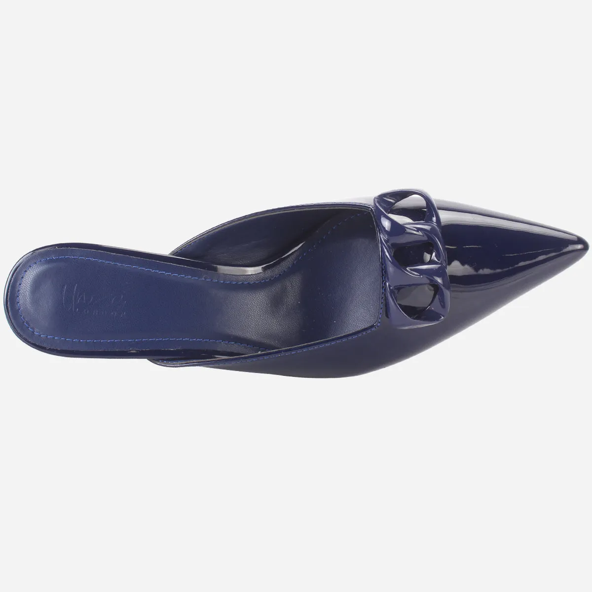 Womens "KIMARA" Pointed Toe Slide In Heeled Sandals